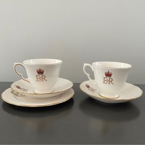 Silver Jubilee Tea cups, saucer, plate